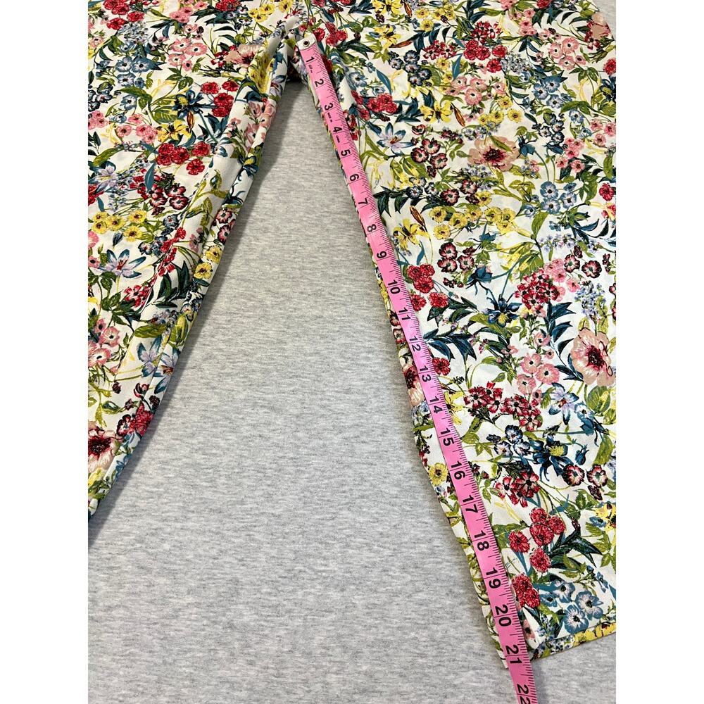 H&M Wide Leg Botanical Print Crop Pants - Size 14 - Picture 6 of 9